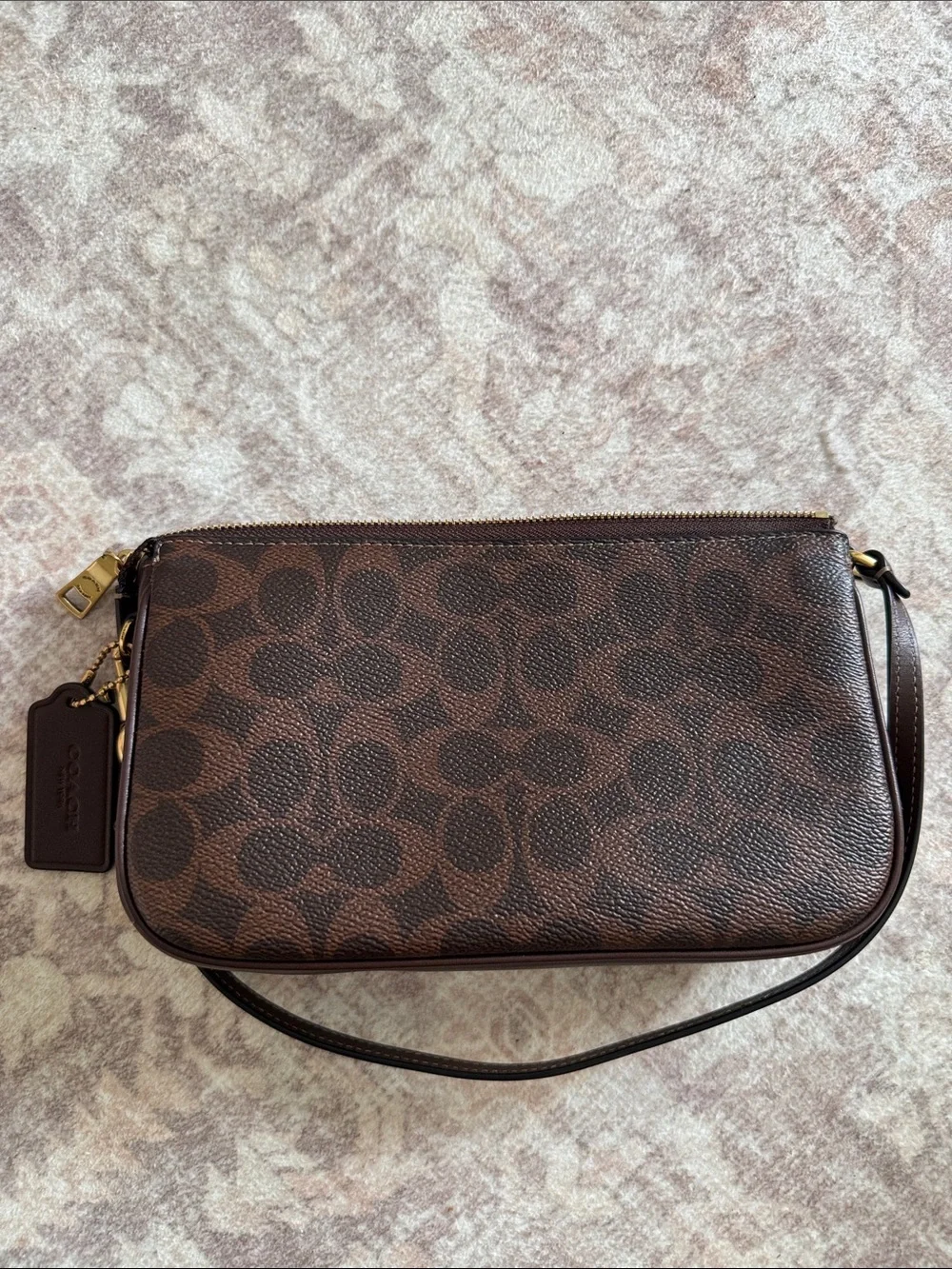 Coach Plaza Bag in Signature Canvas + Dust Bag + Charm